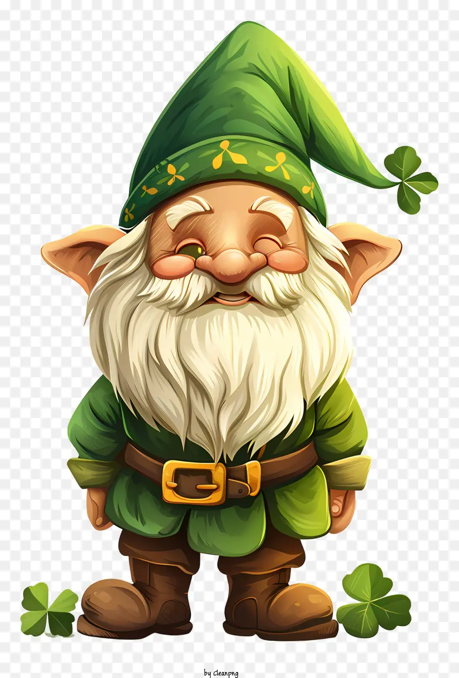 St Patricks Day Gnome，Personagem De Desenho Animado PNG