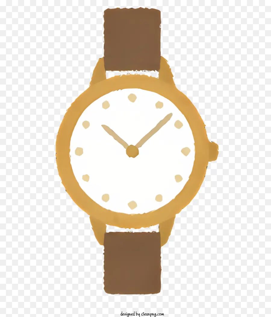 Relógio De Ouro，Cara Branca PNG