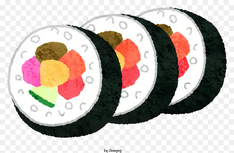 Alimentos，Rolos De Sushi PNG