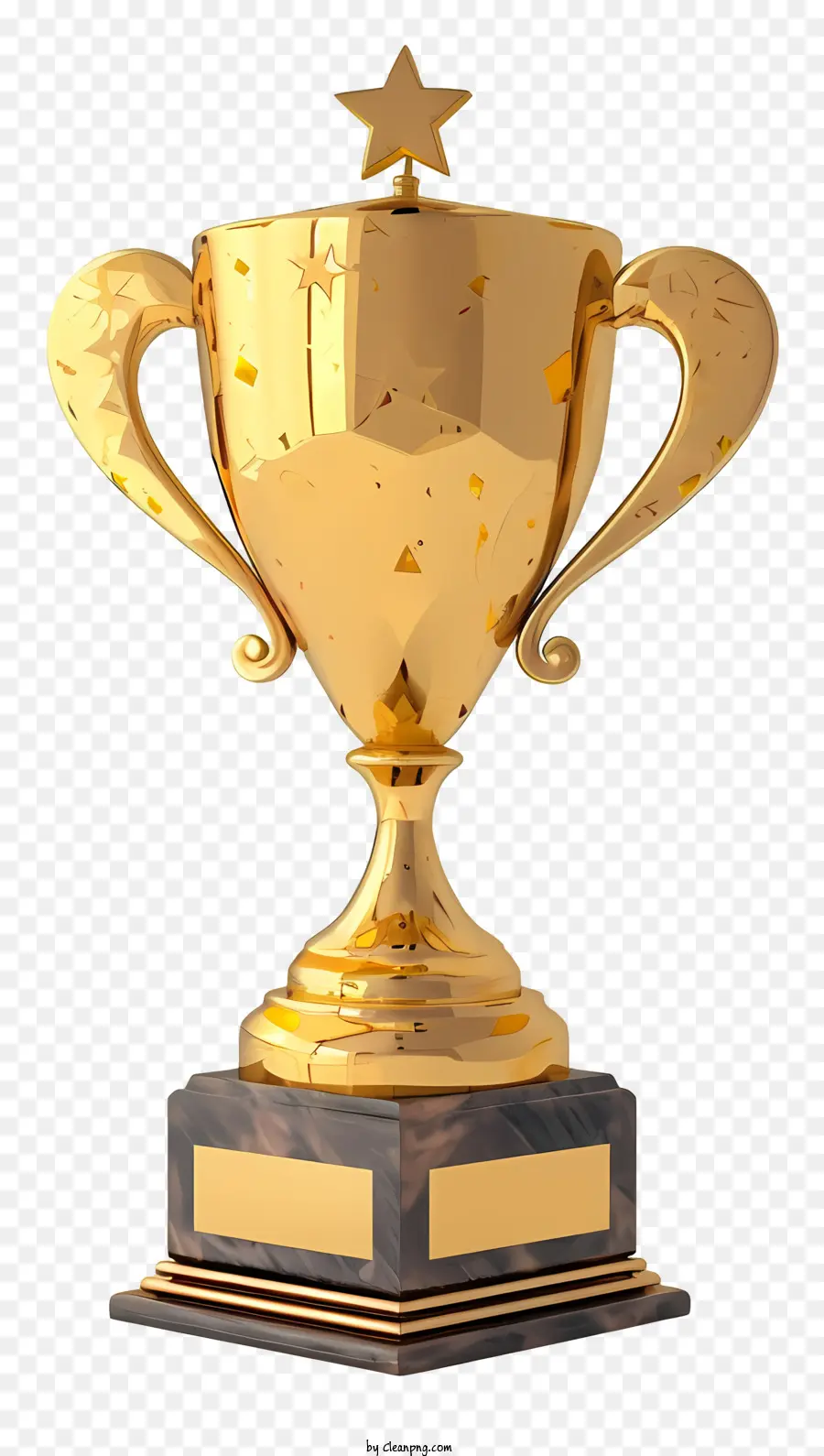 Troféu Psd 3d，Troféu Dourado PNG