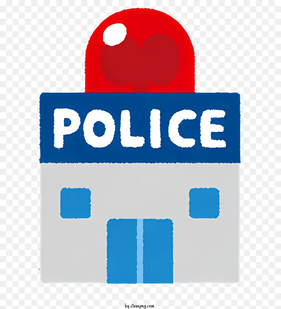 Prédio Da Polícia，A Luz Azul PNG