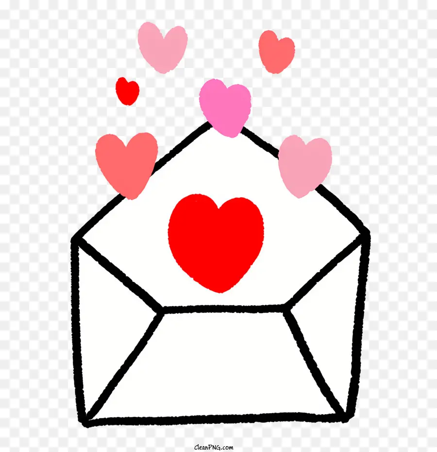 Envelope De Coração，Carta De Amor PNG