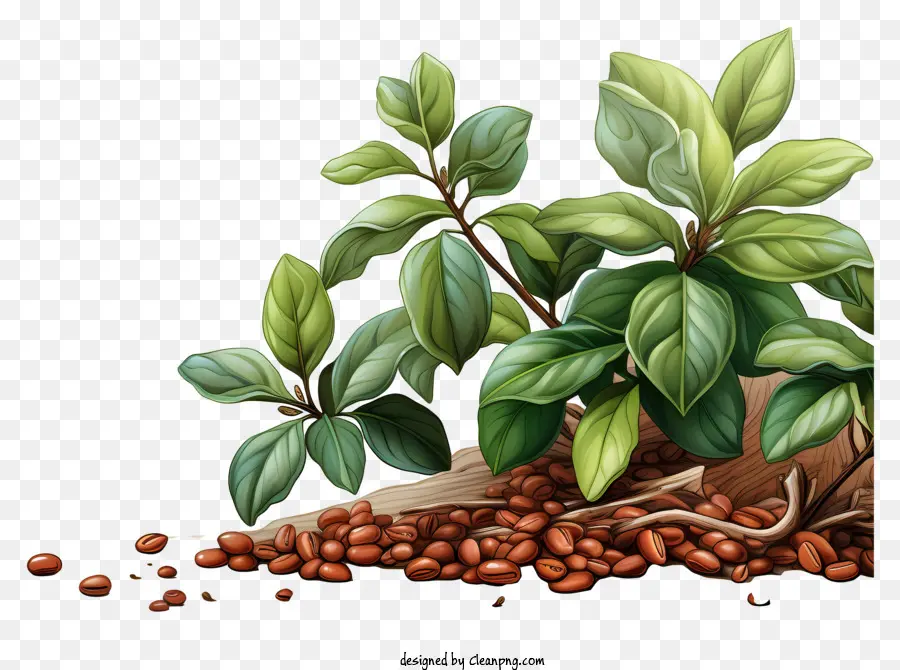 Planta Do Café，Grãos De Café PNG
