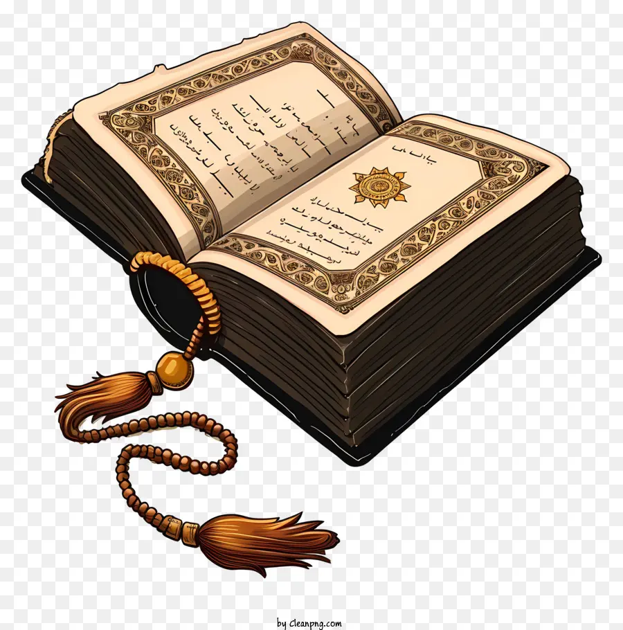 Livro Sagrado Desenhado à Mão Do Alcorão，Alcorão Antigo PNG