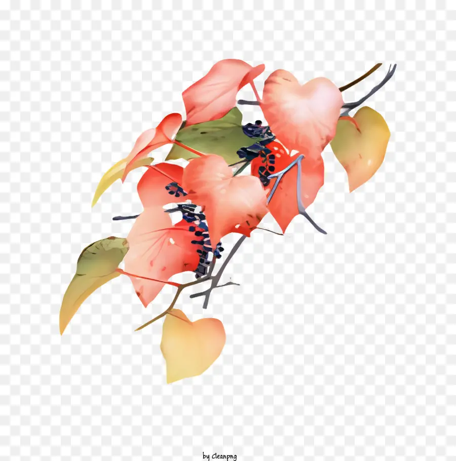 Flor，Planta Frondosa PNG