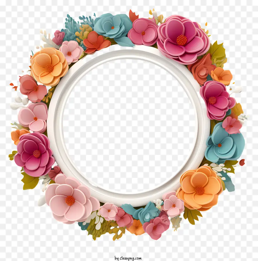 Ronda Do Quadro，Flower Frame PNG