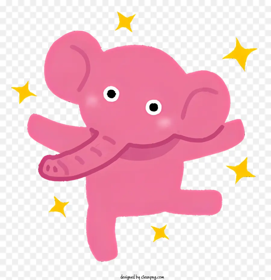 A Pink Elephant，Elefante Bonito PNG