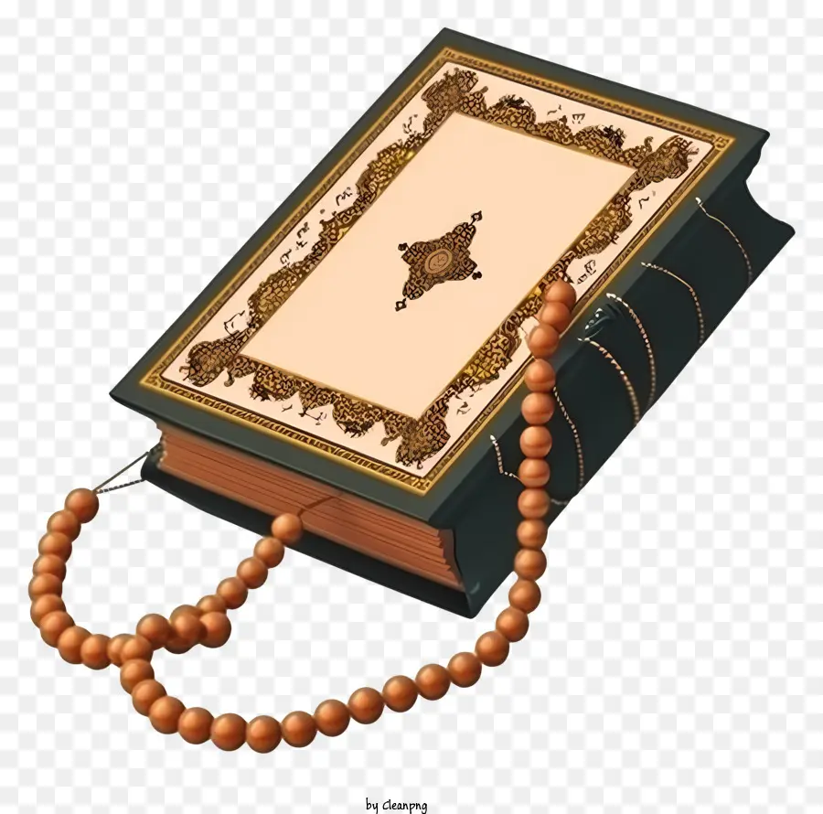 Livro Santa Realista Do Alcorão E Pray，Livro Do Cordão Dourado PNG