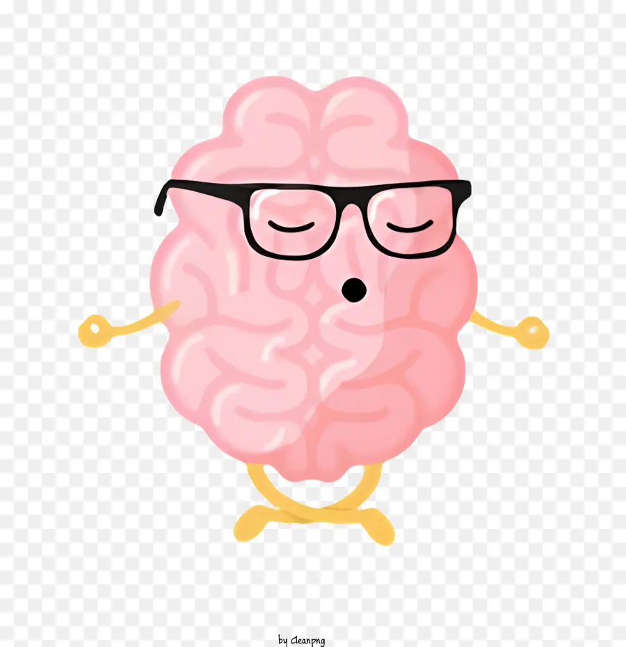 Cartoon Cérebro，óculos PNG