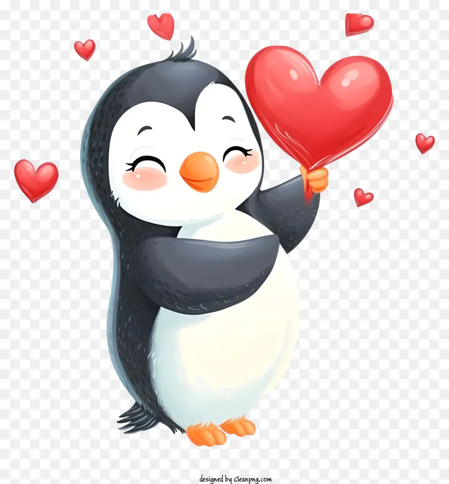 Emoji De Penguin Do Valentine，Pinguim De Desenhos Animados PNG