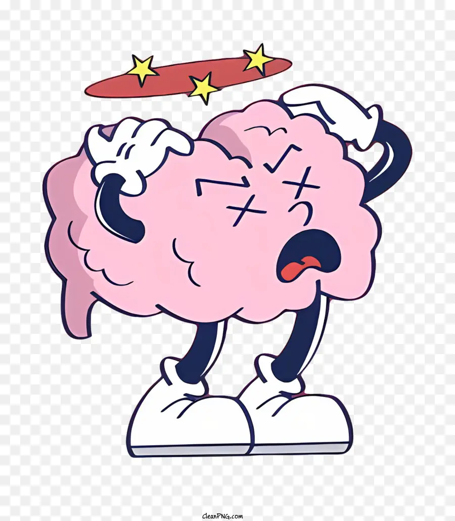Cartoon Cérebro，Cérebro Estressado PNG
