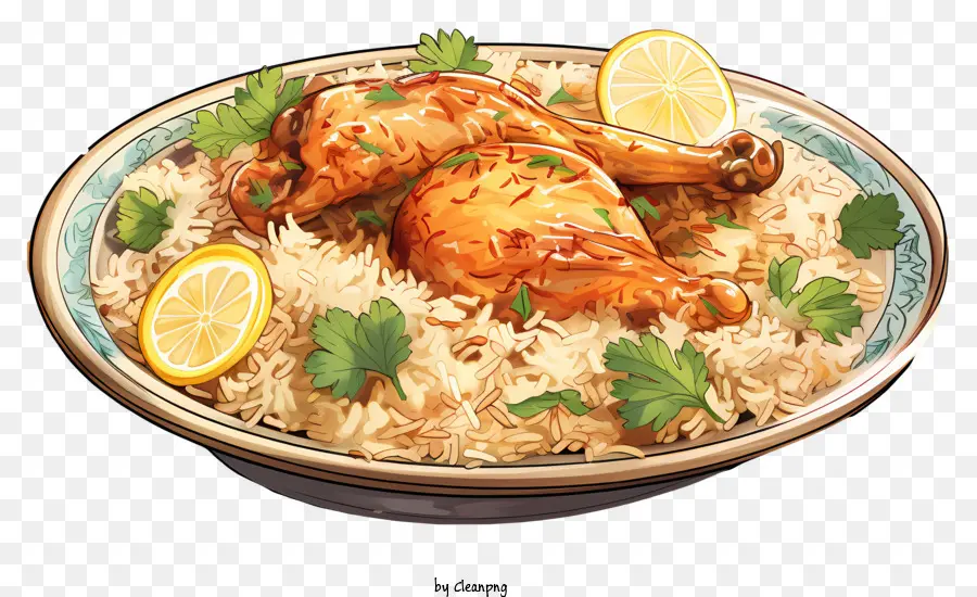 Estilo Realista De Frango Biryani，Receita De Frango E Arroz PNG