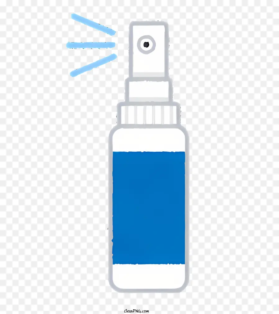 Frasco De Spray，De Boné Azul PNG