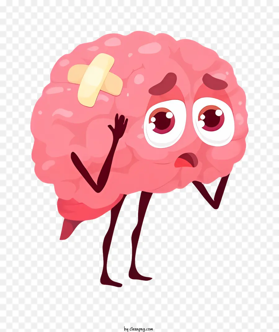 Cartoon Cérebro，Lesão Cerebral PNG