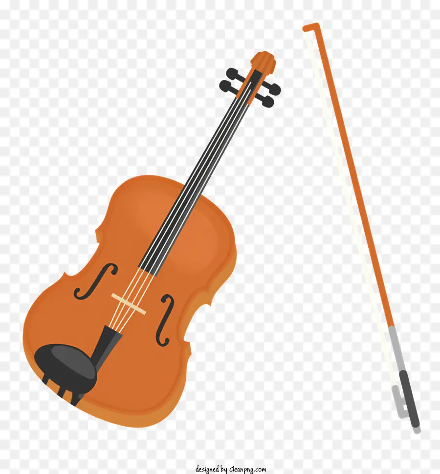 Música，Laranja Violino PNG