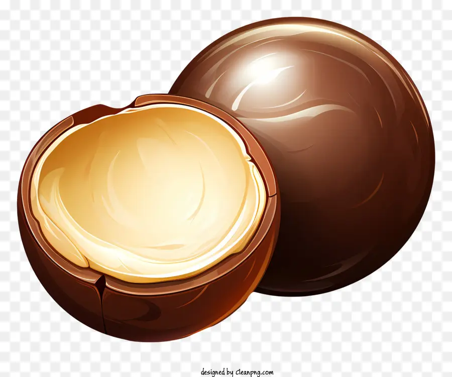 Esboce A Bola De Chocolate，Noz Coberta De Chocolate PNG