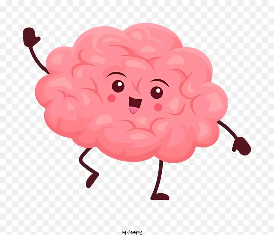 Cartoon Cérebro，Smiley Face Brain PNG