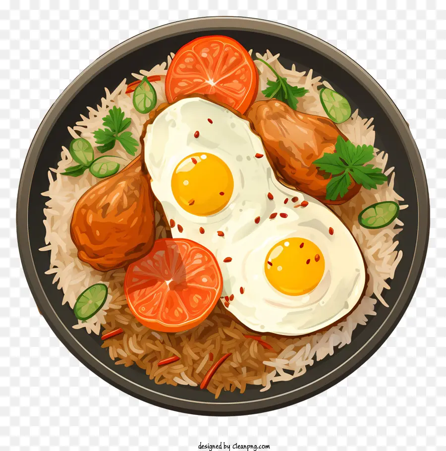 Estilo De Esboço De Frango Biryani，Alimentos PNG