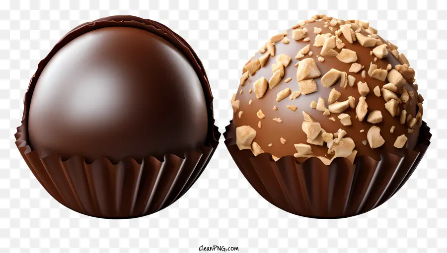 Bola De Chocolate 3d Realista，Ovo De Chocolate Escuro PNG