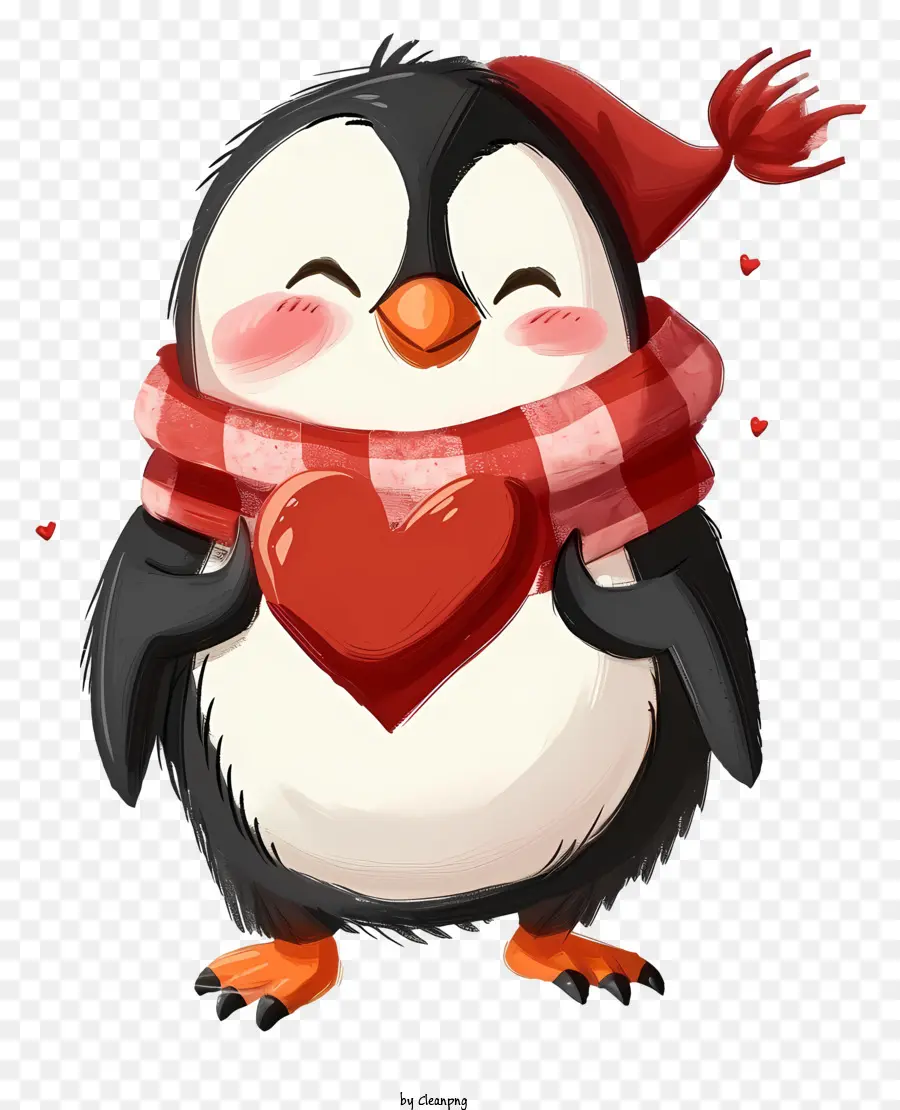 Valentine Penguin，Penguin PNG