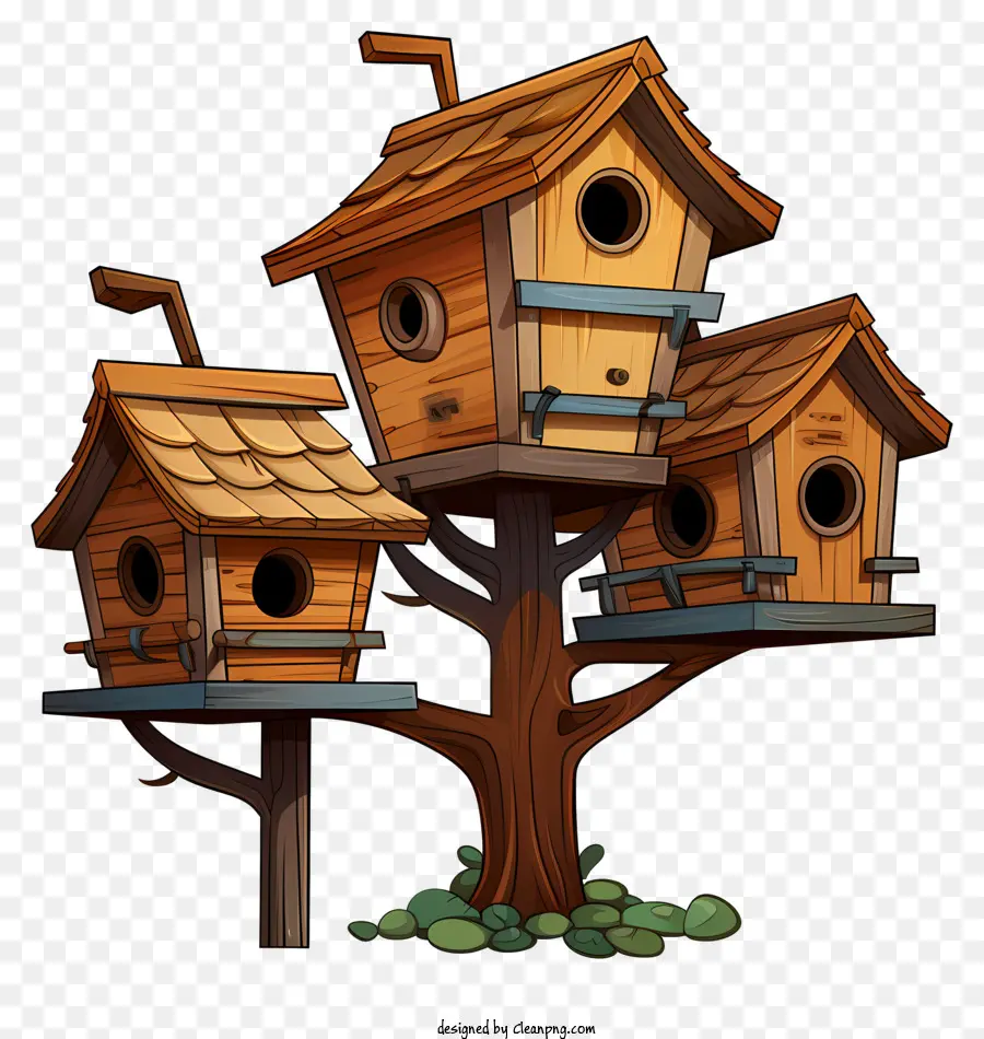 House Desenhado à Mão，Casas Do Pássaro PNG