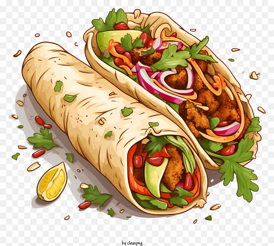 Doodle Shawarma，Taco Salad PNG
