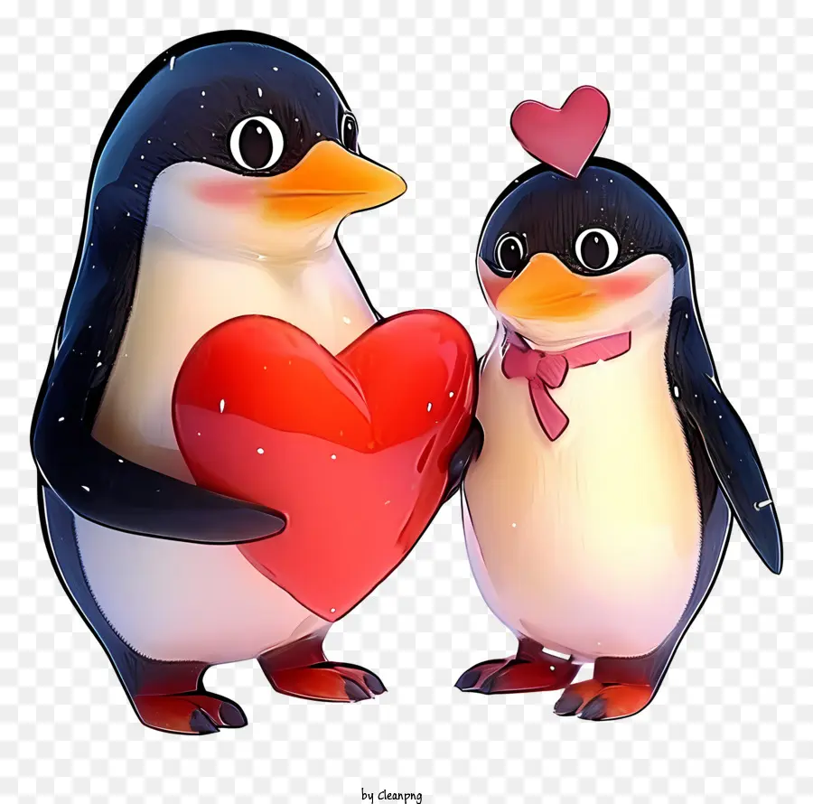 Penguin Realista 3d Valentine，Pinguins PNG