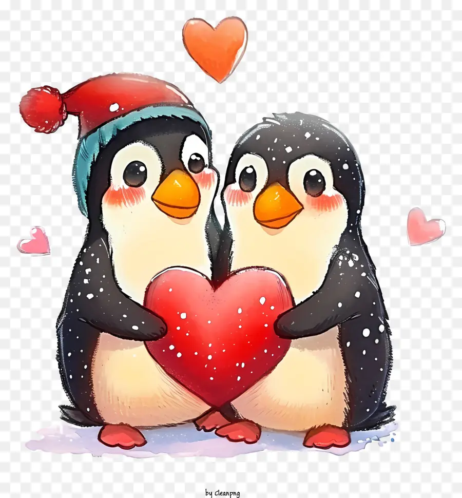 Ícone De Penguin Do Valentine，Pinguins PNG