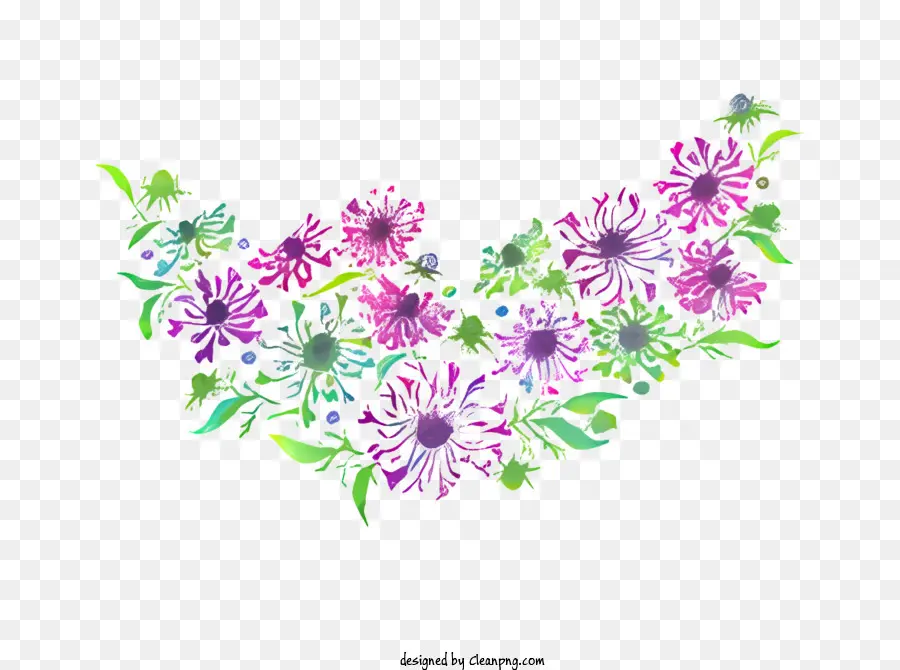 Primavera，Flores Coloridas PNG