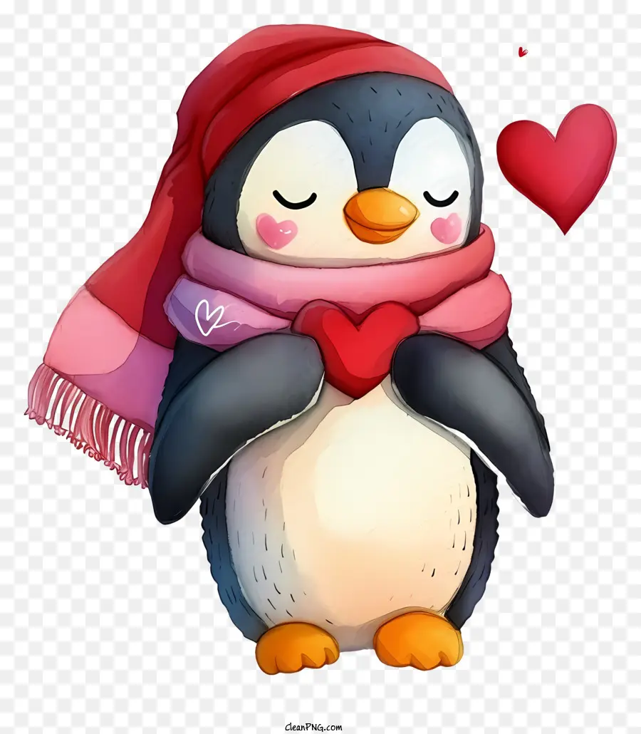 Cartoon Valentine Penguin，Cartoon Penguin PNG
