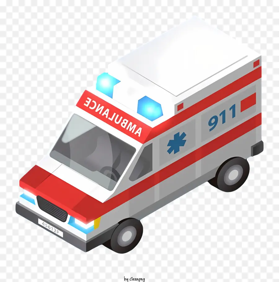 Carro De Ambulância De Desenho Animado，Ambulância PNG