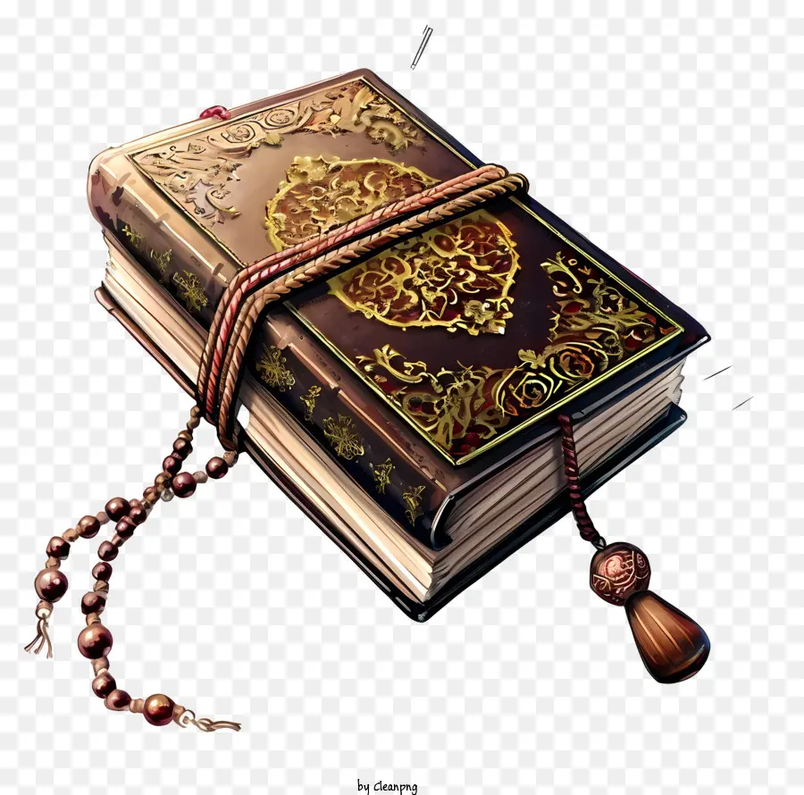 Livro Sagrado Do Alcorão E Pray Beads Icon，Capa Do Livro Design PNG