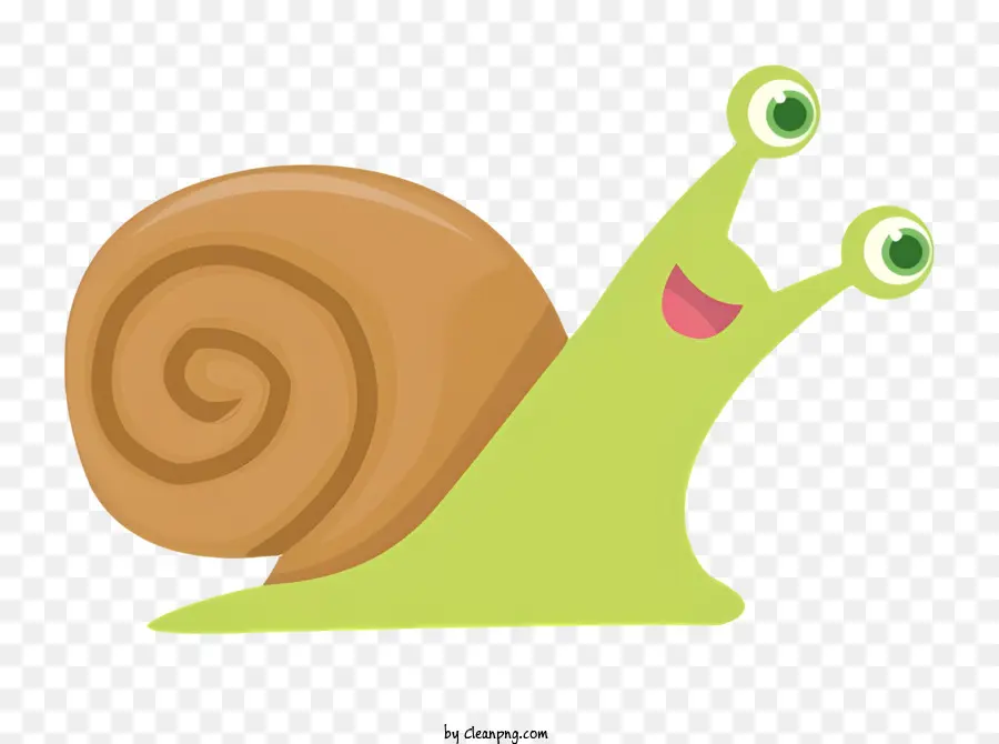 Caracol De Desenho Animado，Caracol Verde PNG