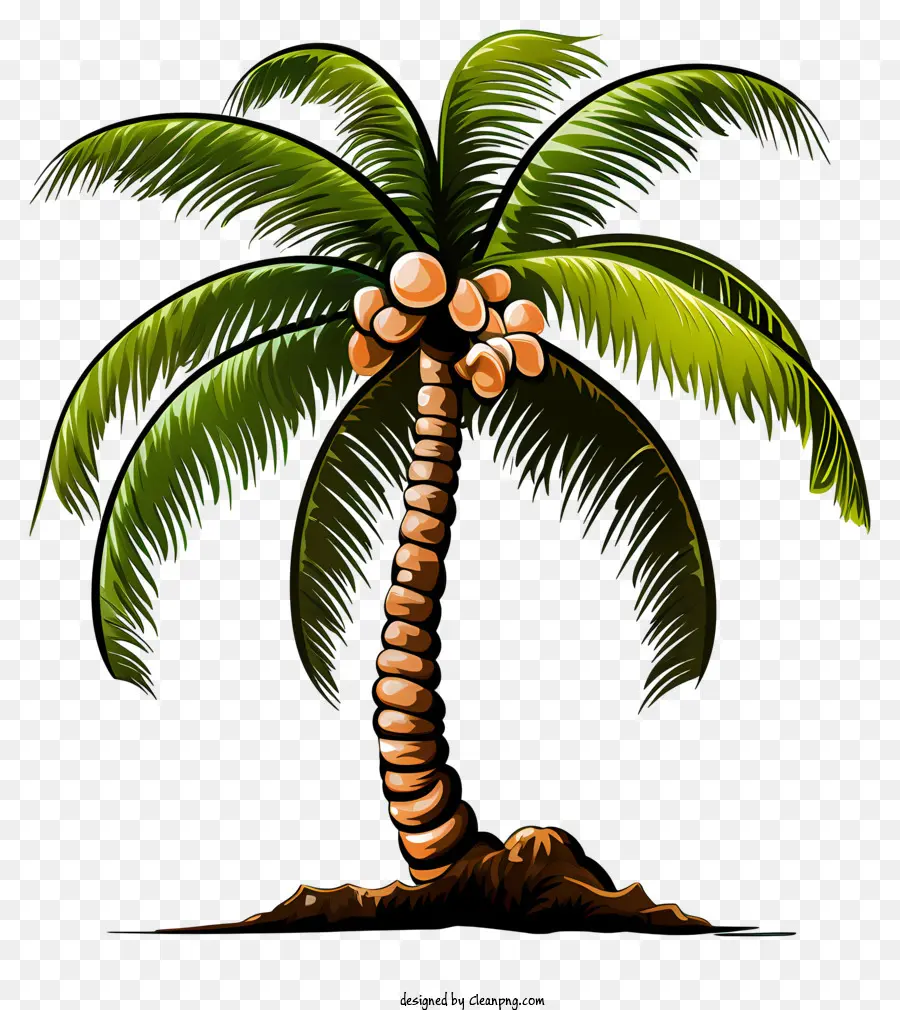 Árvore De Coco Plana，Palmeira PNG