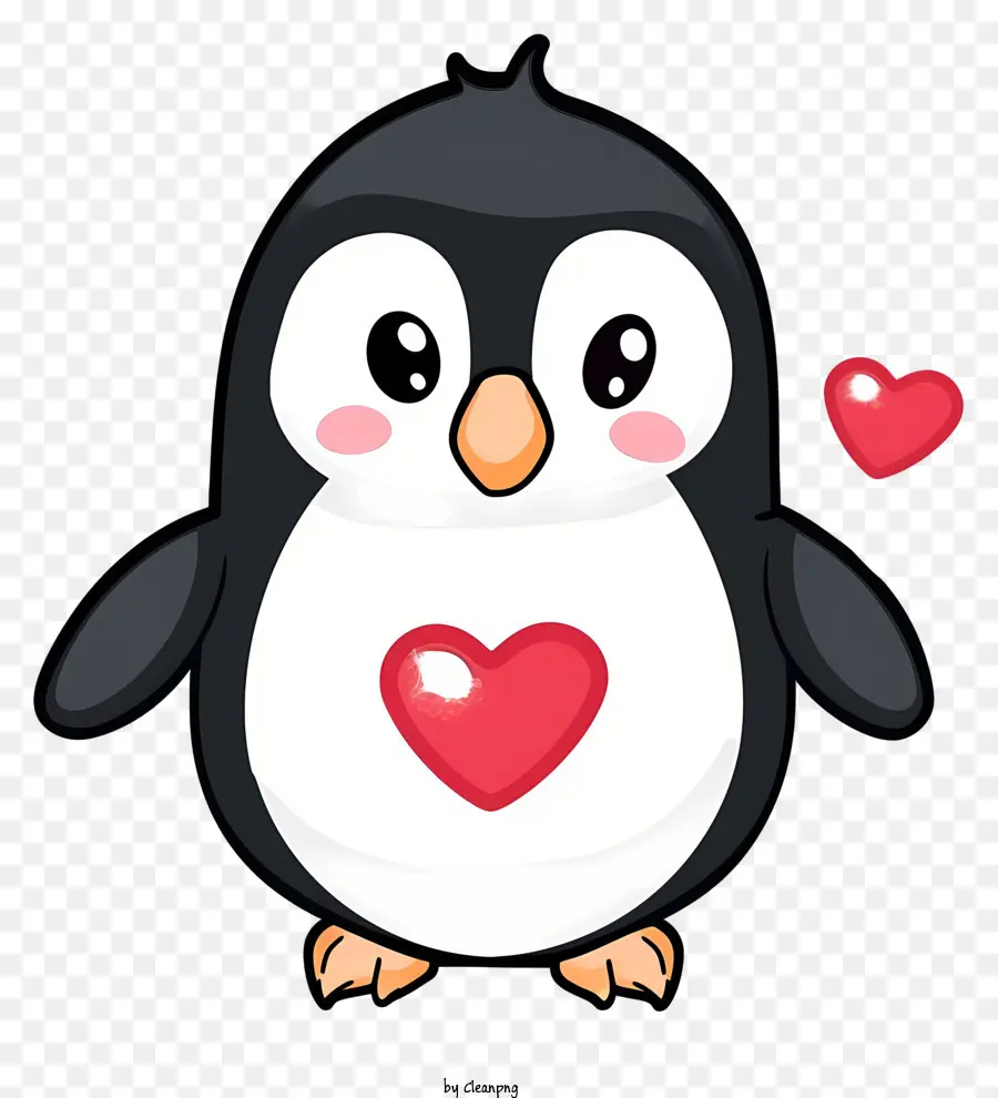 Valentine Penguin Simplistic Vector Art，Penguin PNG