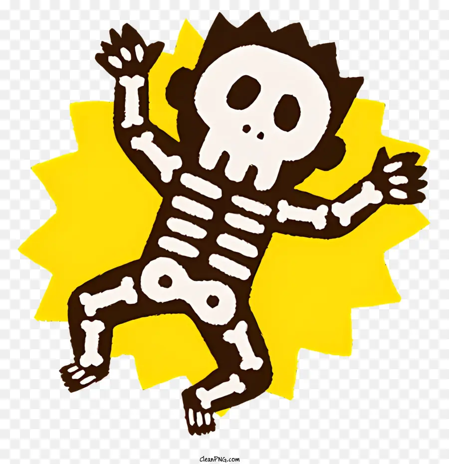 Caricatura De Esqueleto，Roupa Preta E Vermelha PNG