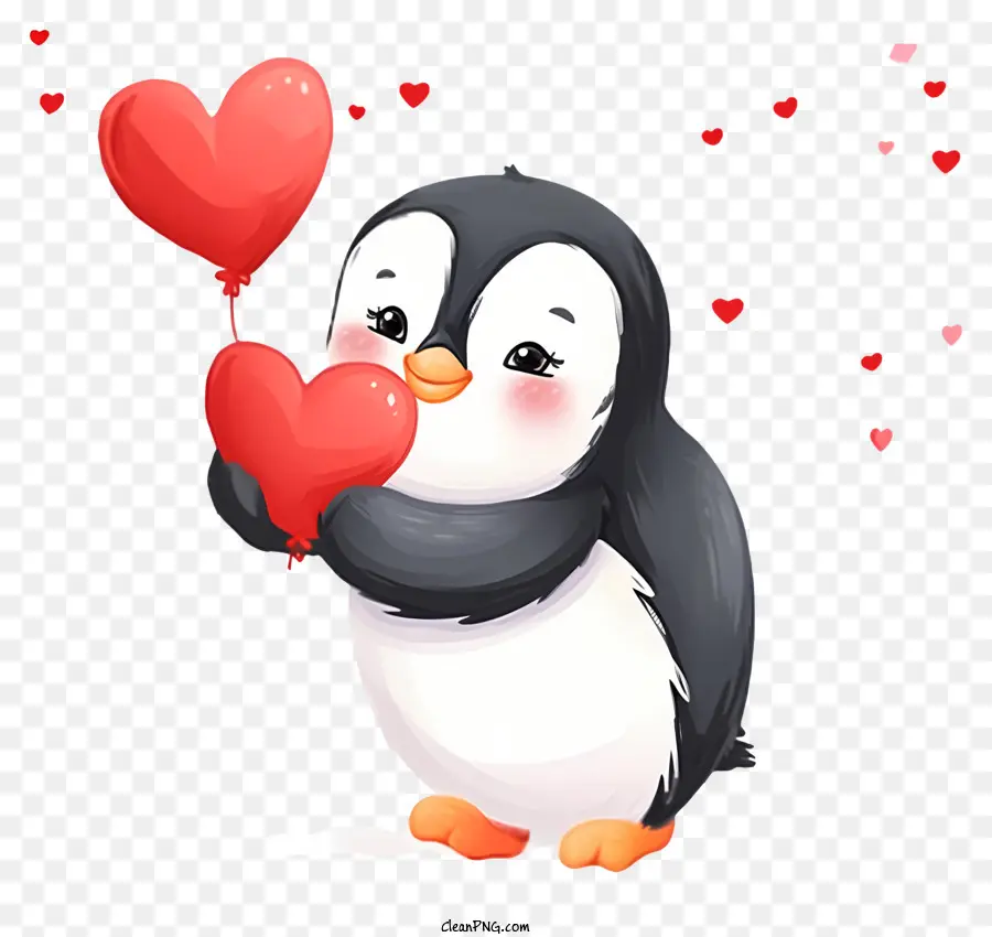 Emoji De Penguin Do Valentine，Pinguim Bonito PNG