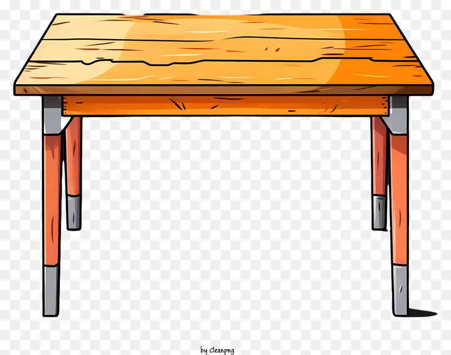 Mesa Desenhada à Mão，Mesa De Madeira PNG