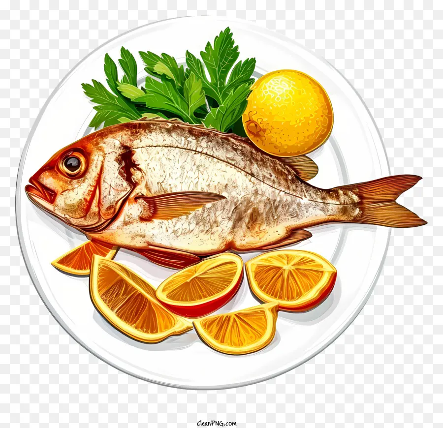 Design De Desenho Vetorial，Fish Dish PNG