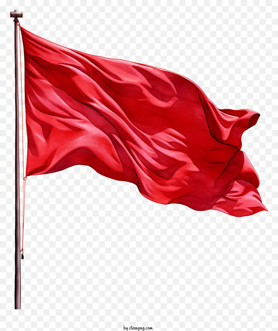 Bandeira Vermelha Em Aquarela，Bandeira Vermelha PNG