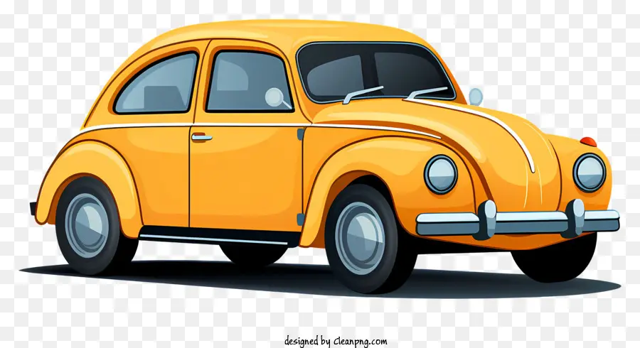 Carro De Desenho Animado Plano，Volkswagen Beetle PNG