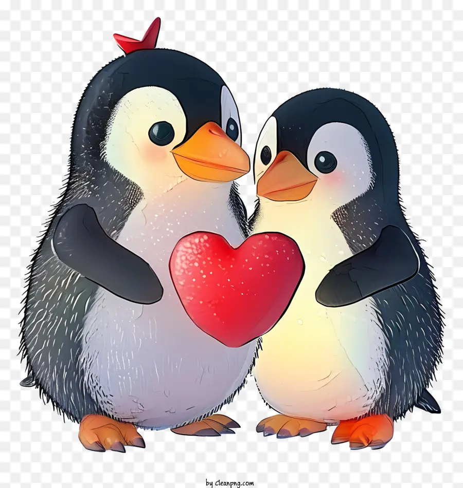 Penguin Realista 3d Valentine，Pinguim Bonito PNG