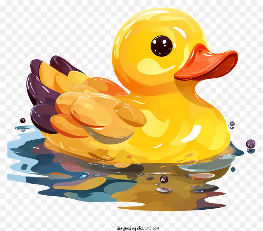 Pato De Borracha Com Tintas Multicoloridas，Pato De Borracha Amarelo PNG