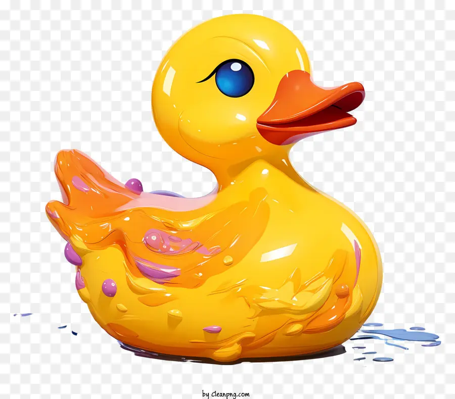 Pato De Borracha Com Tintas Multicoloridas，Pato De Borracha Amarelo PNG