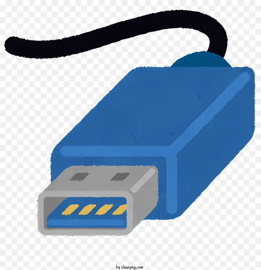 Usb Tipo，Unidade Flash Usb Azul PNG