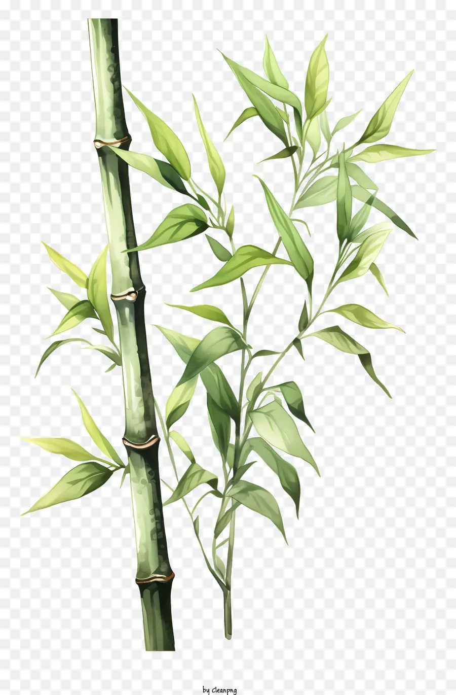 Caule De Bambu Aquarela，Bambu PNG