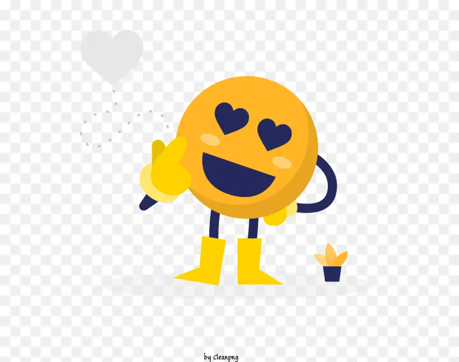 Cara Emoji，Rosto De Coração PNG