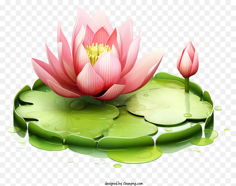 Aquarela Flor De Lótus，Flor De Lótus Rosa PNG