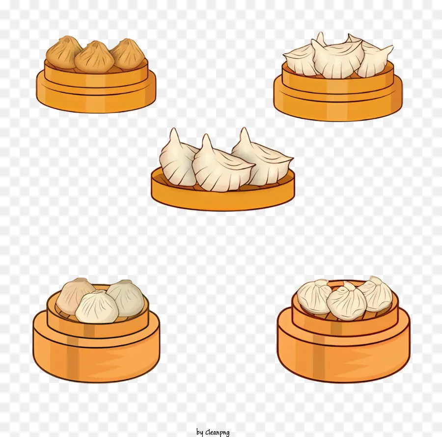 Comida Chinesa，Bolinhos Cozidos No Vapor PNG