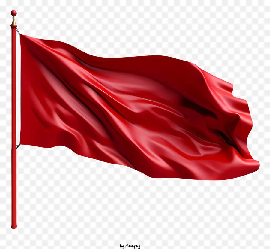 Bandeira Vermelha De Estilo Realista，Bandeira Vermelha PNG